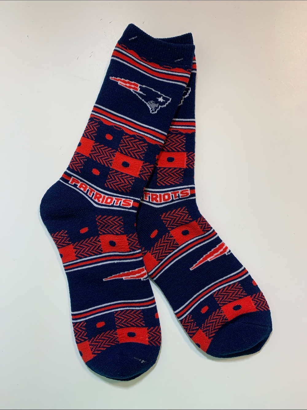 New England Patriots Heavy Casual Crew Socks